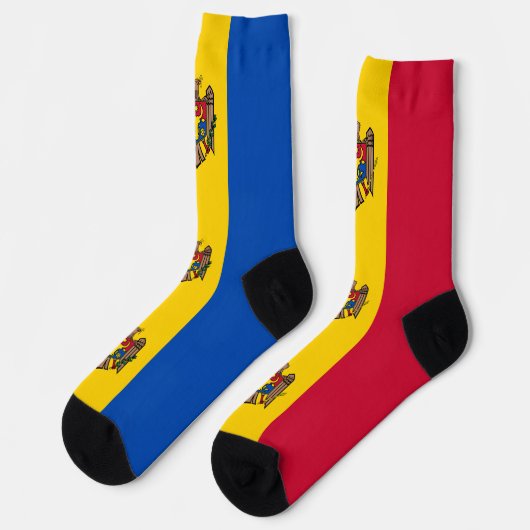 Moldau-Flagge Socken (Linkes Detail)