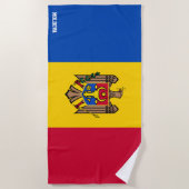 Moldau Flagge Splendid Patriotic Strandtuch (Vorderseite)