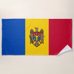Moldau-Flagge Strandtuch