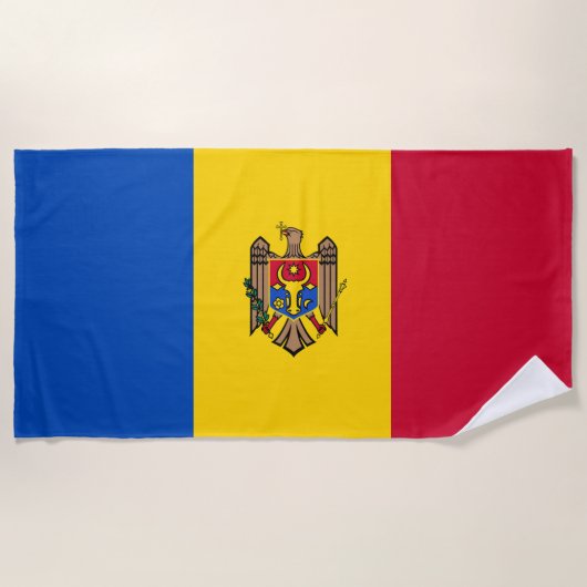 Moldau-Flagge Strandtuch (Vorderseite)