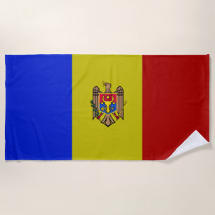 Moldau-Flagge Strandtuch