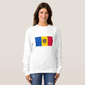 Moldau-Flagge Sweatshirt (Vorne ganz)