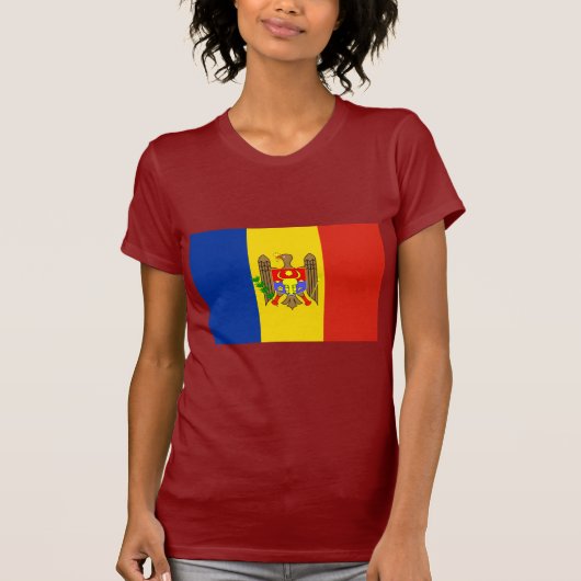 Moldau-Flagge T-Shirt (Vorderseite)