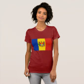 Moldau-Flagge T-Shirt (Vorne ganz)