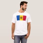 Moldau-Flagge T-Shirt (Vorne ganz)