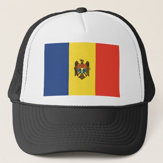 Moldau-Flagge Truckerkappe (Vorderseite)