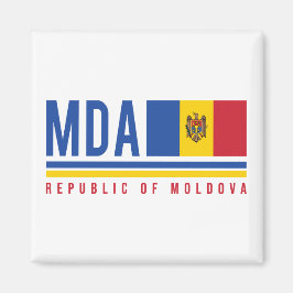 Moldau-Flagge und ISO-Code-Design Magnet