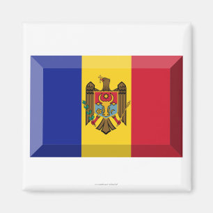 Moldau-Flaggen-Juwel Magnet