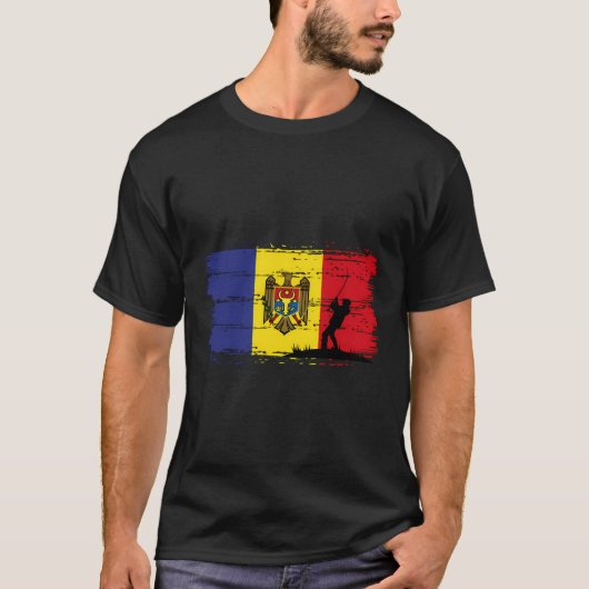 Moldau Flaggenfischerei Moldau T-Shirt (Vorderseite)