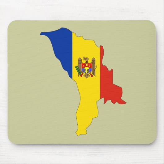 Moldau-Flaggenkarte Mousepad (Vorne)