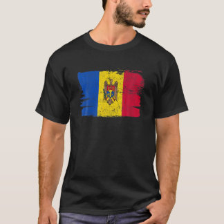 Moldau Flaggenstolz Freundschaft und Vintag Friede T-Shirt