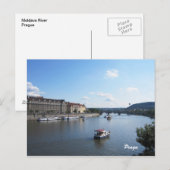 Moldau Fluss, Prag Postkarte (Vorne/Hinten)