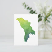 Moldau-Karte Postkarte (Stehend Vorderseite)