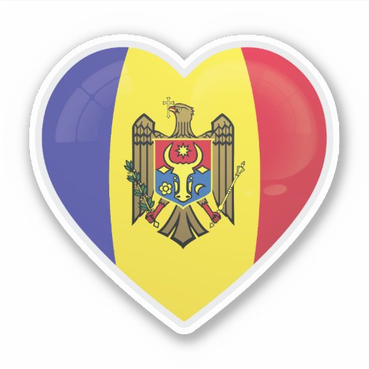 Moldau-Liebe Aufkleber (Vorderseite)