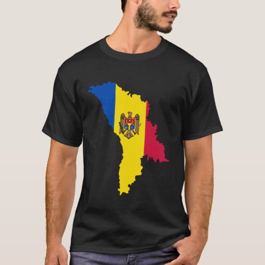 Moldau, Moldau-Flagge, Flagge der Republik Moldau. T-Shirt (Vorderseite)