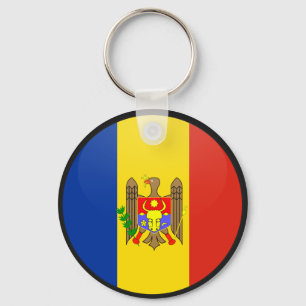Moldau-Qualitätsflaggenkreislauf Schlüsselanhänger