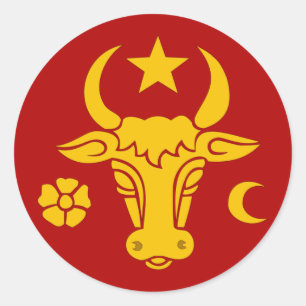 Moldau Runder Aufkleber