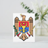 Moldau-Wappen Postkarte (Stehend Vorderseite)