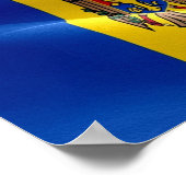 Moldau - Waving Flag - Poster (Ecke)