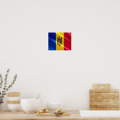Moldau - Waving Flag - Poster (Küche)