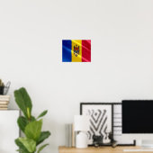 Moldau - Waving Flag - Poster (Heimbüro)