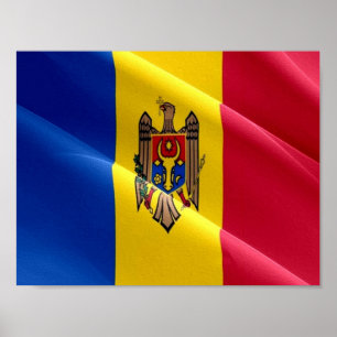 Moldau - Waving Flag - Poster