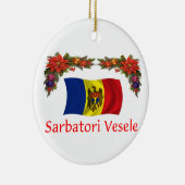 Moldau-Weihnachten Keramik Ornament (Rechts)