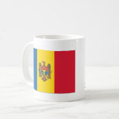 Moldauflagge und Anthem Name Porcelain-Tasse Kaffeetasse (Vorderseite Links)