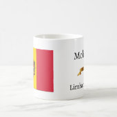 Moldauflagge und Anthem Name Porcelain-Tasse Kaffeetasse (Mittel)
