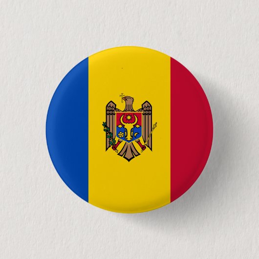 Moldaus Flagge, Flagge der Republik Moldau Button (Vorderseite)