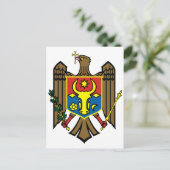 Moldaus Offizieller Wappen Heraltrockenzeichen Postkarte (Stehend Vorderseite)