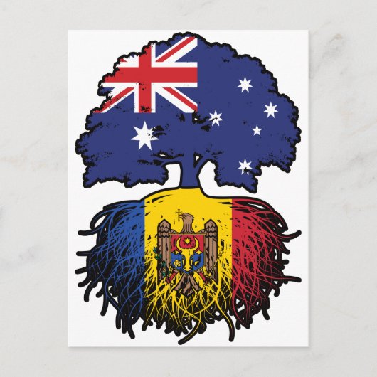 Moldava Moldavan Australian Australia Tree Roots Postkarte (Vorderseite)