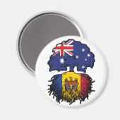 Moldava Moldawischer Australischer Australien Baum Magnet (Vorderseite/Rückseite)