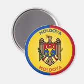 Moldawien-Erbe-Emblem Magnet (Vorderseite/Rückseite)
