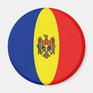 Moldawien Fischaugen-Flagge-Magnet Magnet