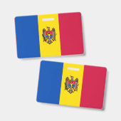 Moldawien-Flagge Ausweis (Vorder- & Rückseite)