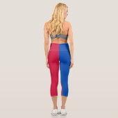 Moldawien-Flagge Capri Leggings (Rückseite)