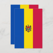 Moldawien-Flagge Dankeskarte (Vorne/Hinten)