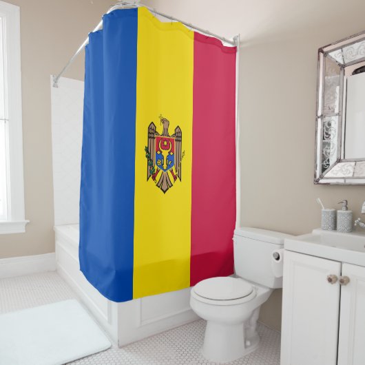 Moldawien-Flagge Duschvorhang (Beispiel)