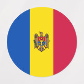 Moldawien-Flagge Etiketten (Design 2)