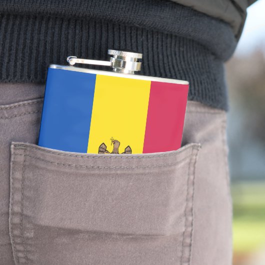 Moldawien-Flagge Flachmann (Beispiel)