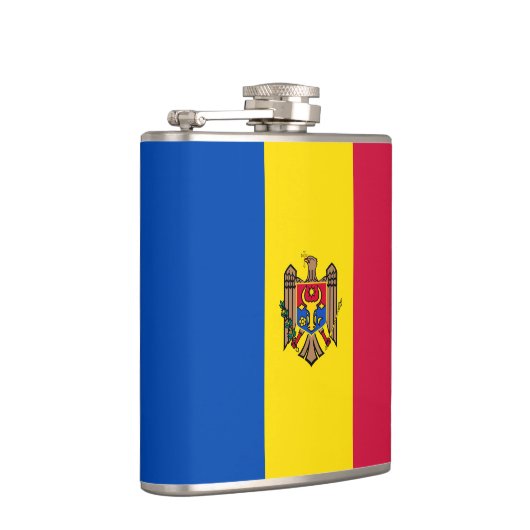 Moldawien-Flagge Flachmann (Rechts)