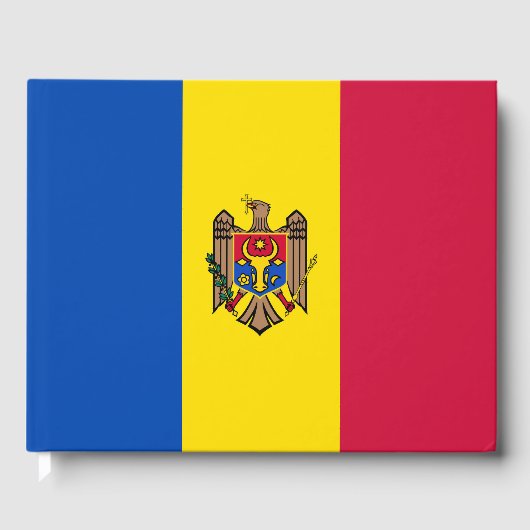 Moldawien-Flagge Gästebuch (Vorderseite)