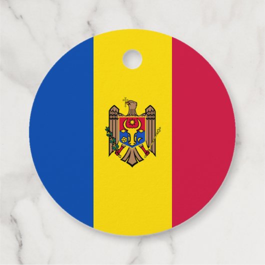 Moldawien-Flagge Geschenkanhänger (Rückseite)