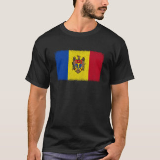 Moldawien-Flagge Grafik für Männer Frauen Kinder T-Shirt