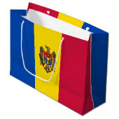 Moldawien-Flagge Große Geschenktüte (Vorderseite Schrägansicht)