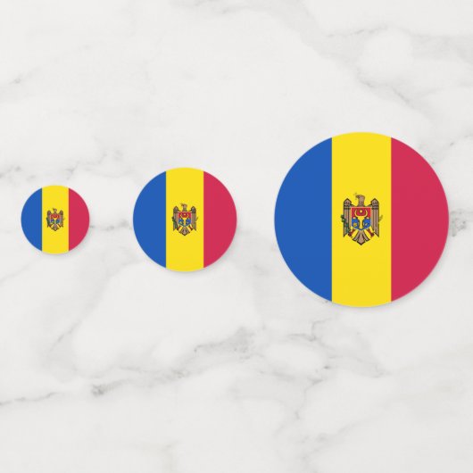 Moldawien-Flagge Konfetti (Vorderseiten)