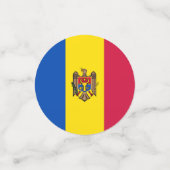 Moldawien-Flagge Konfetti (Klein Vorderseite)