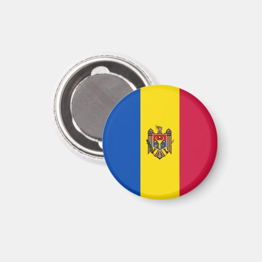 Moldawien-Flagge Magnet (Vorderseite/Rückseite)
