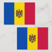 Moldawien-Flagge Mitteilungskarte (Vorne/Hinten)
